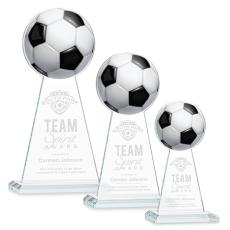 Edenwood Soccer Clear Towers Crystal Trophy - Soccer Trophies