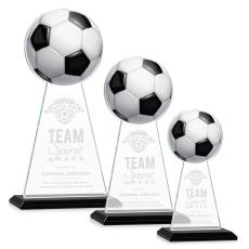 Edenwood Soccer Black Towers Crystal Trophy - Soccer Trophies