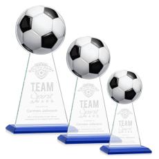 Edenwood Soccer Blue Towers Crystal Trophy - Soccer Trophies