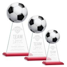 Edenwood Soccer Red Towers Crystal Trophy - Soccer Trophies