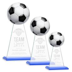 Edenwood Soccer Sky Blue Towers Crystal Trophy - Soccer Trophies