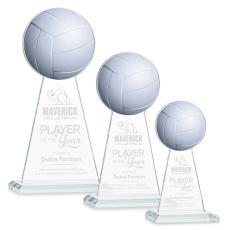 Edenwood Volleyball Clear Towers Crystal Trophy - Crystal Trophies