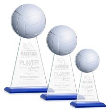 Edenwood Volleyball Blue Towers Crystal Trophy - Crystal Trophies