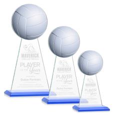 Edenwood Volleyball Sky Blue Towers Crystal Trophy - Crystal Trophies