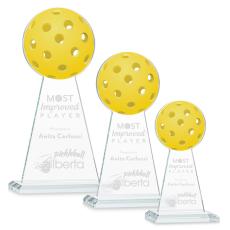 Edenwood Pickleball Clear Towers Crystal Trophy - Pickleball Trophies