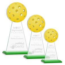 Edenwood Pickleball Green Towers Crystal Trophy - Pickleball Trophies
