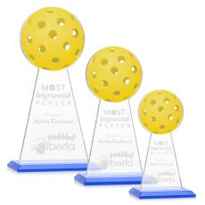 Edenwood Pickleball Sky Blue Towers Crystal Trophy - Pickleball Trophies