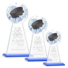 Edenwood Hockey Sky Blue Towers Crystal Trophy - Hockey Trophies