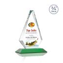 Crowell Full Color Green Crystal Trophy