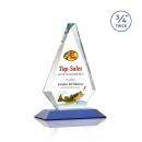 Crowell Full Color Blue Crystal Trophy