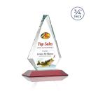 Crowell Full Color Red Crystal Trophy