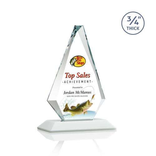 Awards and Plaques - Crystal Trophies - Crowell Full Color Fagan Crystal Trophy