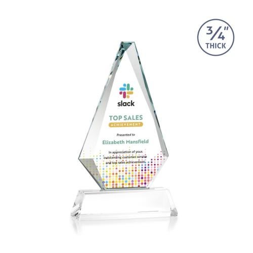 Awards and Plaques - Crystal Trophies - Crowell Full Color on Helton Starfire Crystal Trophy