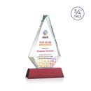 Crowell Full Color on Helton Red Crystal Trophy