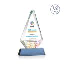 Crowell Full Color on Helton Sky Blue Crystal Trophy