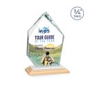 Boone Ice Peak Full Color Bamboo/White Peaks Wood Trophy