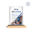 Cassidy Full Color Bamboo/Black Rectangle Wood Trophy