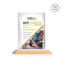 Cassidy Full Color Bamboo/White Rectangle Wood Trophy