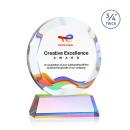 Delarosa Full Color on Helton Prismatic Circle Crystal Trophy