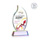 Summers Full Color on Helton Base Prismatic Flame Crystal Trophy