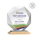 Gregory Full Color Bamboo/Black Polygon Wood Trophy