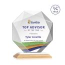 Gregory Full Color Bamboo/White Polygon Wood Trophy