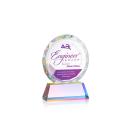 Linares Full Color Prismatic Circle Crystal Trophy