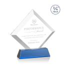 Carlson on Helton Base Sky Blue Crystal Trophy