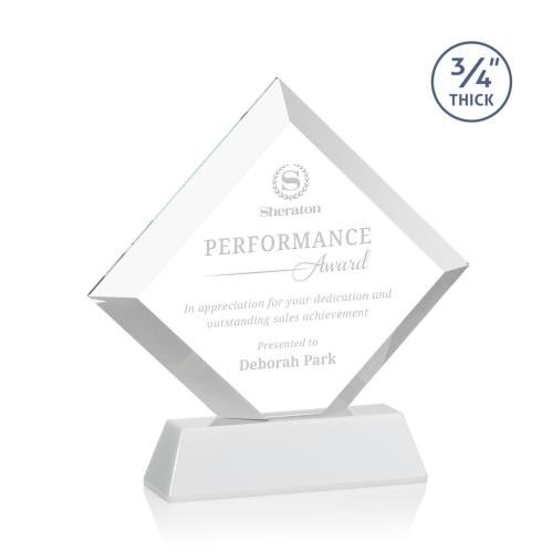 Awards and Plaques - Crystal Trophies - Carlson on Helton Base Fagan Crystal Trophy