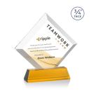 Carlson Full Color on Helton Base Amber Crystal Trophy