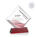 Carlson Full Color on Helton Base Red Crystal Trophy
