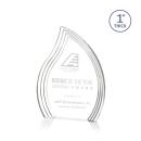 Pettit Clear Left Flame Acrylic Trophy