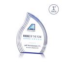 Pettit Full Color Blue Left Flame Acrylic Trophy