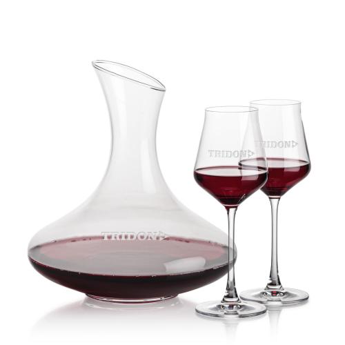 Custom Barware Glasses - Carafes - Dailey Carafe & Watts Wine