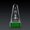 Geneva 3D on Base Green Obelisk Crystal Trophy