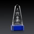 Geneva 3D on Base Blue Obelisk Crystal Trophy