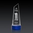 Keene Tower 3D on Base Blue Peaks Crystal Trophy