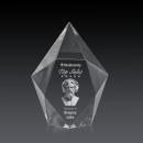 Barron 3D Clear Polygon Crystal Trophy