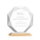 Minor Bamboo/White Polygon Wood Trophy