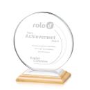 Drummond Bamboo/White Circle Wood Trophy