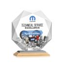 Minor Full Color Bamboo/Black Polygon Wood Trophy