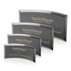 Schmidt Black Crescent Crystal Trophy - Crystal Trophies