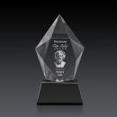 Barron 3D on Base Black Polygon Crystal Trophy