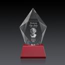 Barron 3D on Base Red Polygon Crystal Trophy