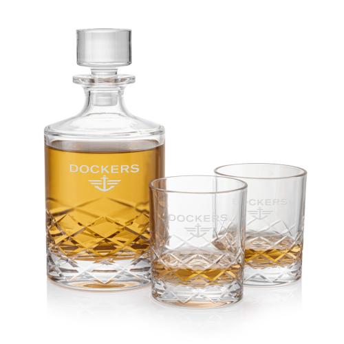 Custom Barware Glasses - Decanters - Keith Decanter Set