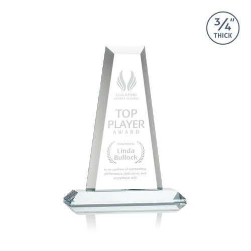 Awards and Plaques - Crystal Trophies - Barrios Tower Clear Towers Crystal Trophy