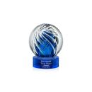 Truong on Lockwood Base Blue Globe Glass Trophy
