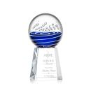 Darby on Medium Crystal Base Clear Globe Glass Trophy