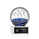 Darby on Plated Crystal Base Clear Globe Glass Trophy