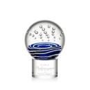 Darby on Round Base Clear Globe Glass Trophy